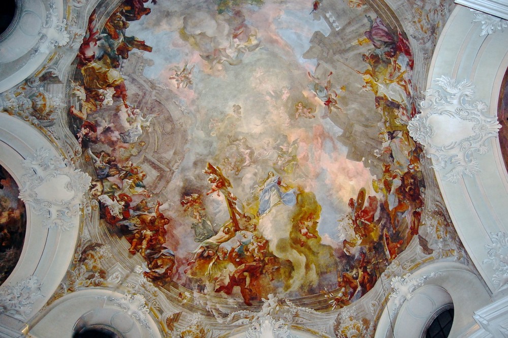 Купольные фрески работы Франца Антона Маульберча